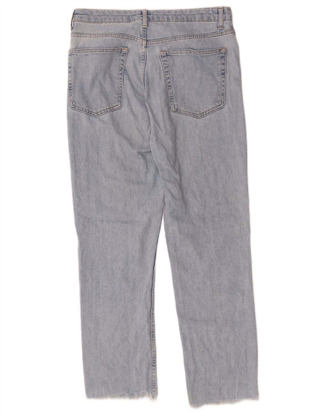 Topshop Damen Straight Jeans W32 L27 Blaue Baumwolle