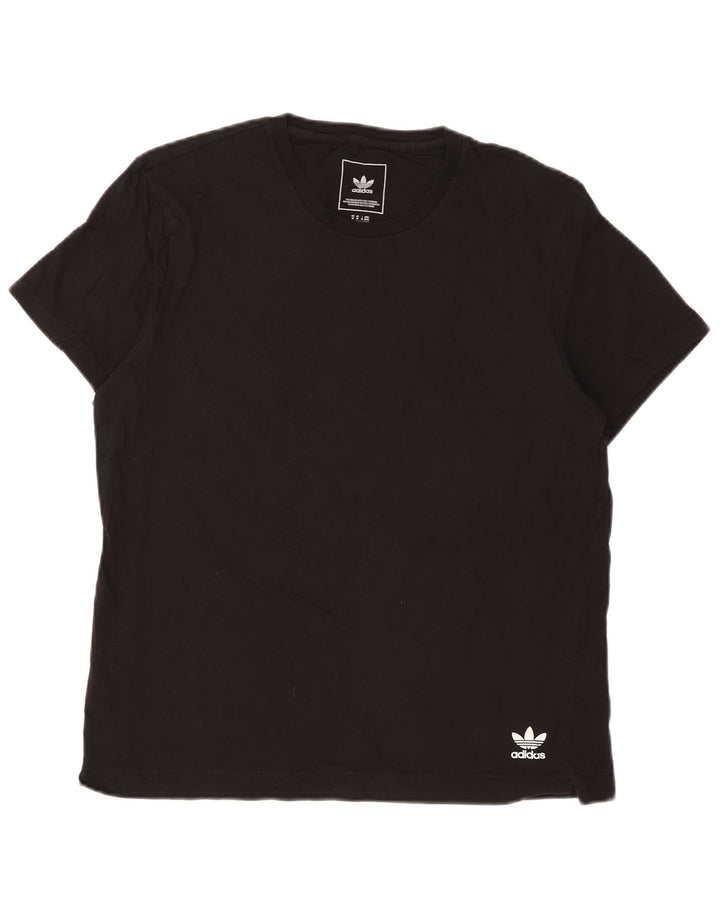 Adidas Herren T-Shirt Top Medium Schwarz Baumwolle