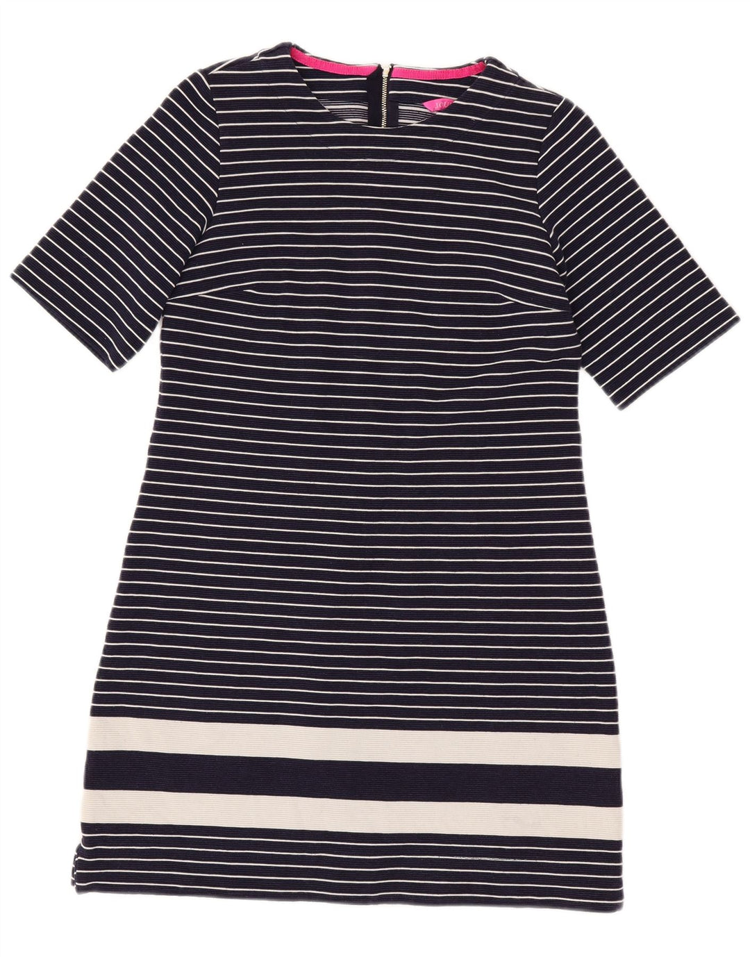 Joules Basic-Kleid für Damen, UK 12, mittelgroß, marineblau, gestreift, nautisch