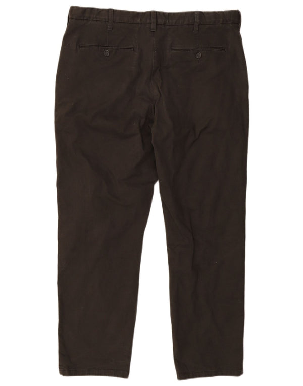 Gerade Herren-Chinohose von Marks & Spencer, W38 L29, graue Baumwolle