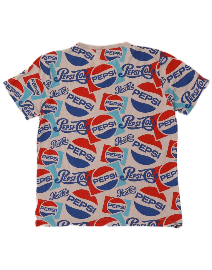 Puma Herren Grafik-T-Shirt-Oberteil aus mittelweißer Baumwolle