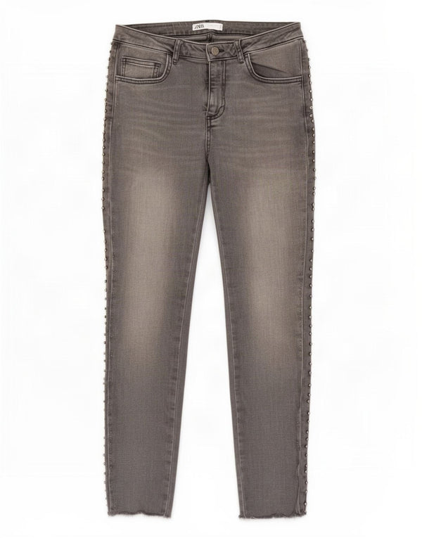 Zara Damen Skinny Jeans EU 40 Medium W30 L27 Grau