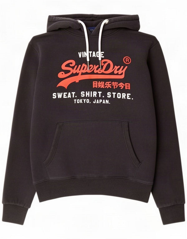 Superdry Herren Graphic Hoodie Pullover 2XL Schwarz Baumwolle