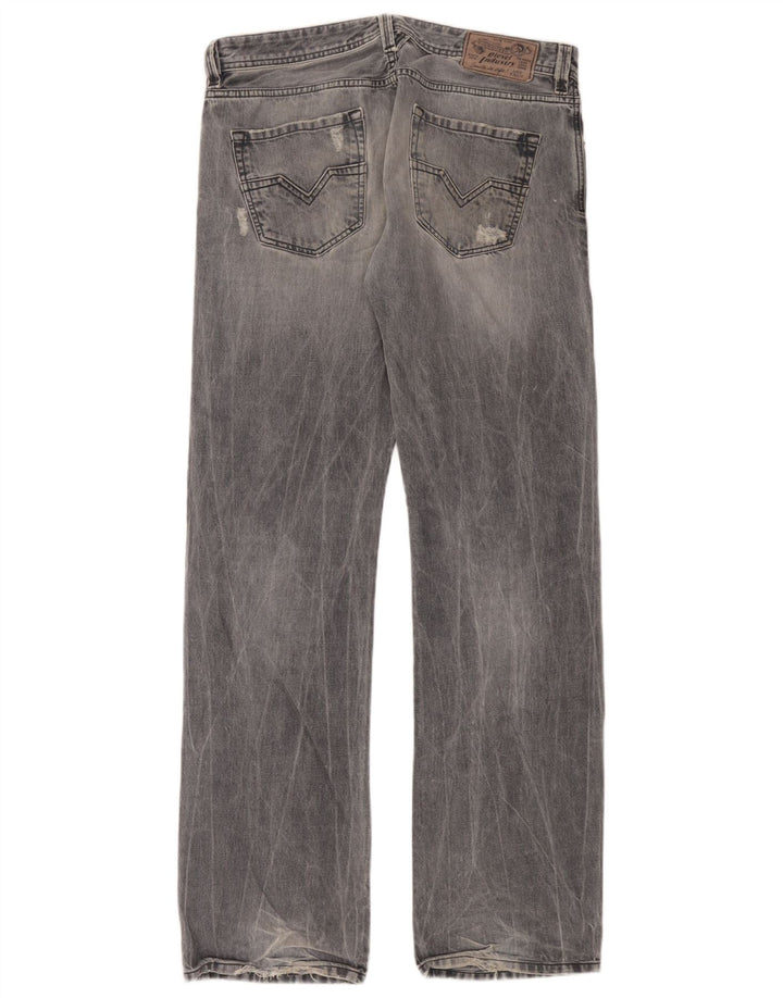 Diesel Herren Distressed Cargo Straight Jeans W32 L34 Blaue Baumwolle