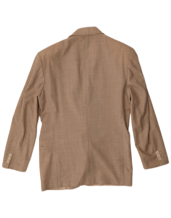 Ravazzolo Herren-Blazer mit 2 Knöpfen, IT 46, kleine beige Schurwolle