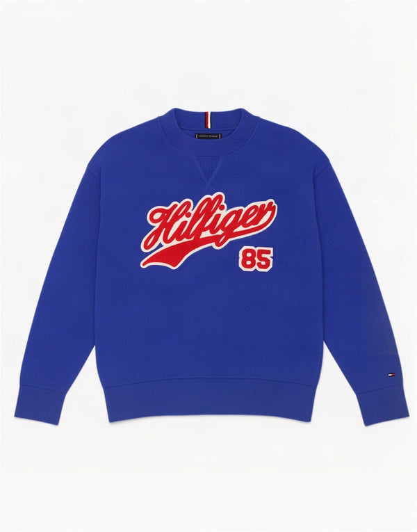 Tommy Hilfiger Jungen-Sweatshirt mit Grafik, 11–12 Jahre, blaue Baumwolle