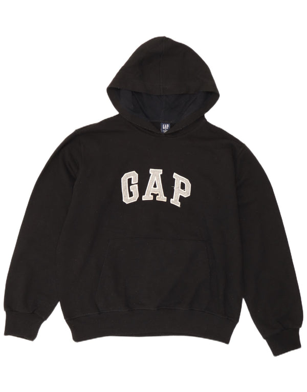 Gap Womens Graphic Oversized Hoodie Pullover UK 16 Large Schwarze Baumwolle
