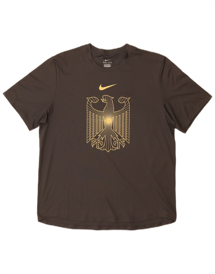 Nike Herren-T-Shirt mit Deutschland-Grafik, Größe L, Grau