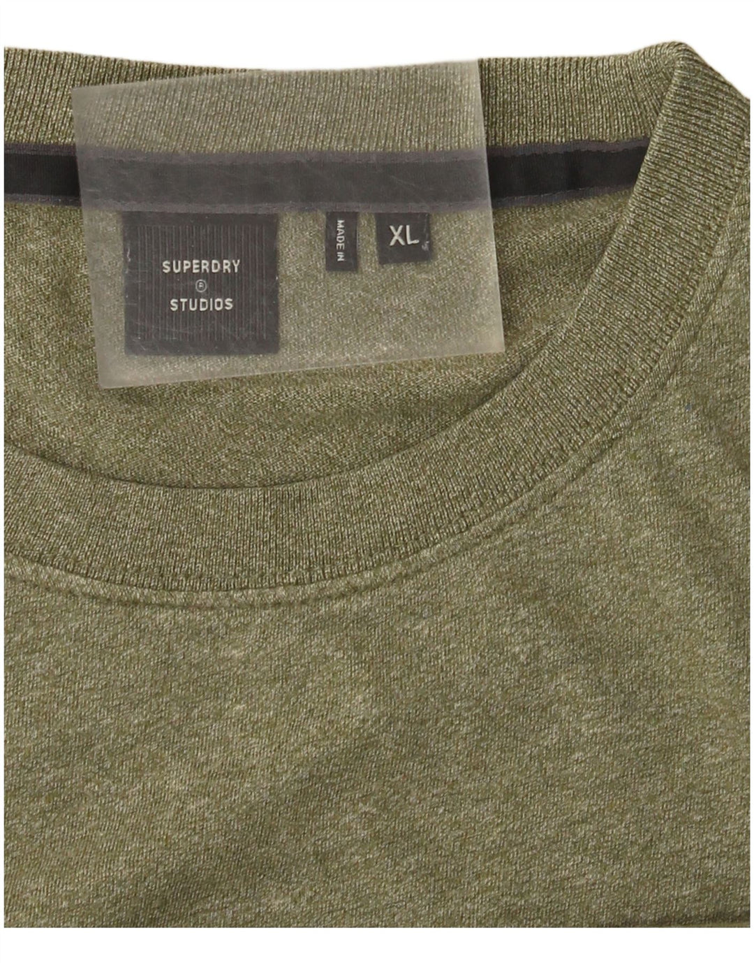 Superdry Herren T-Shirt Top XL Khaki meliert