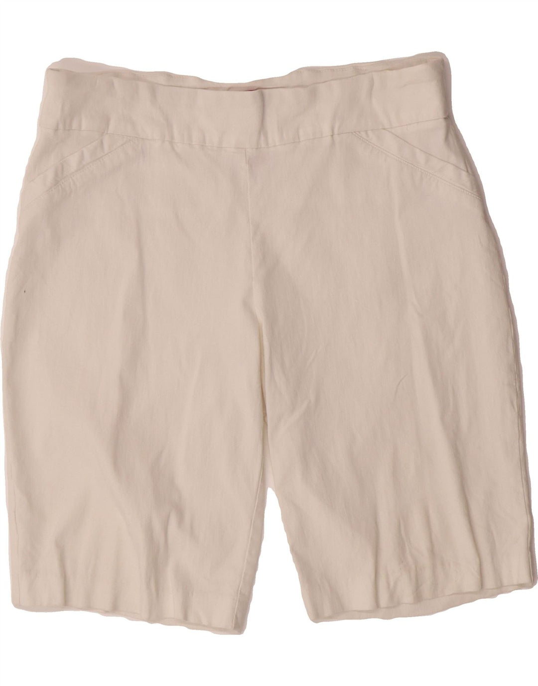 IZOD Womens Chino Shorts US 12 Large W32 White Rayon Vintage Izod and Second-Hand Izod from Messina Hembry 