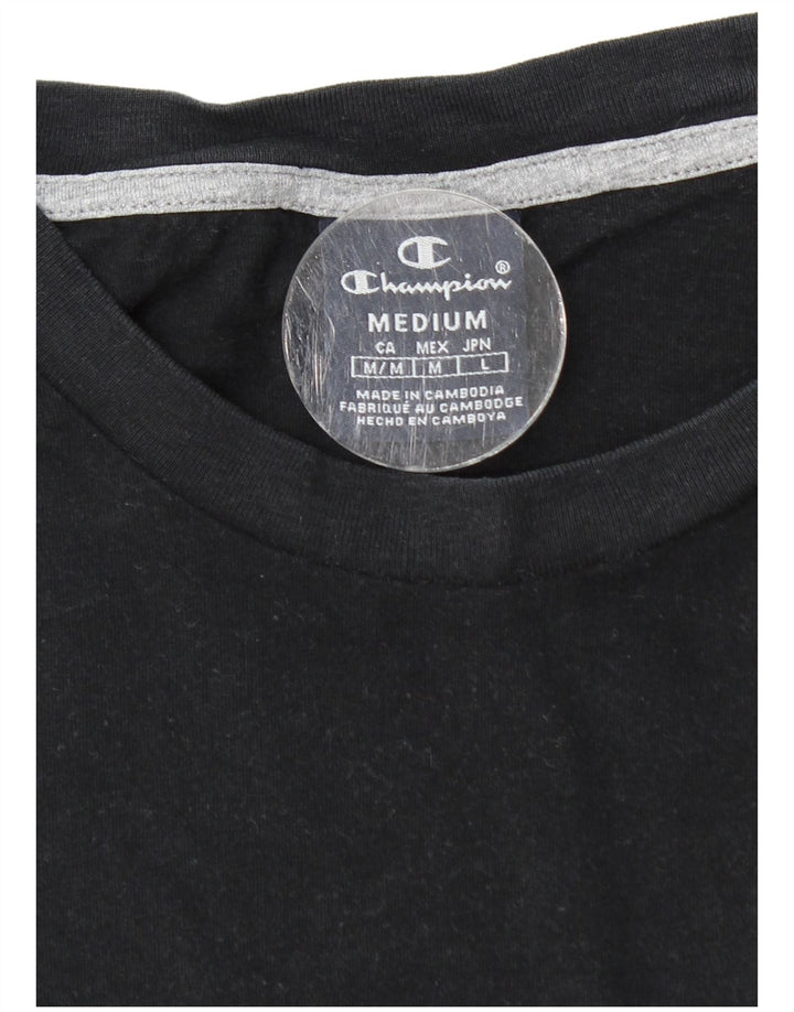 Champion Herren Graphic Top Langarm Medium Schwarz
