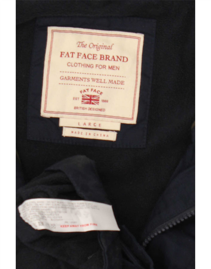 Fat Face Herren-Utility-Jacke mit Kapuze, UK 40, Größe L, Marineblau, Polyester