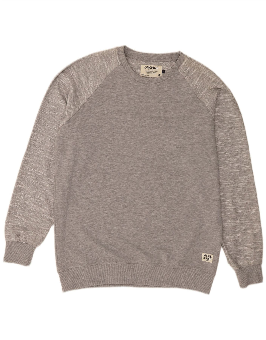 Jack & Jones Herren-Sweatshirt, Pullover, XL, grau meliert, Polyester