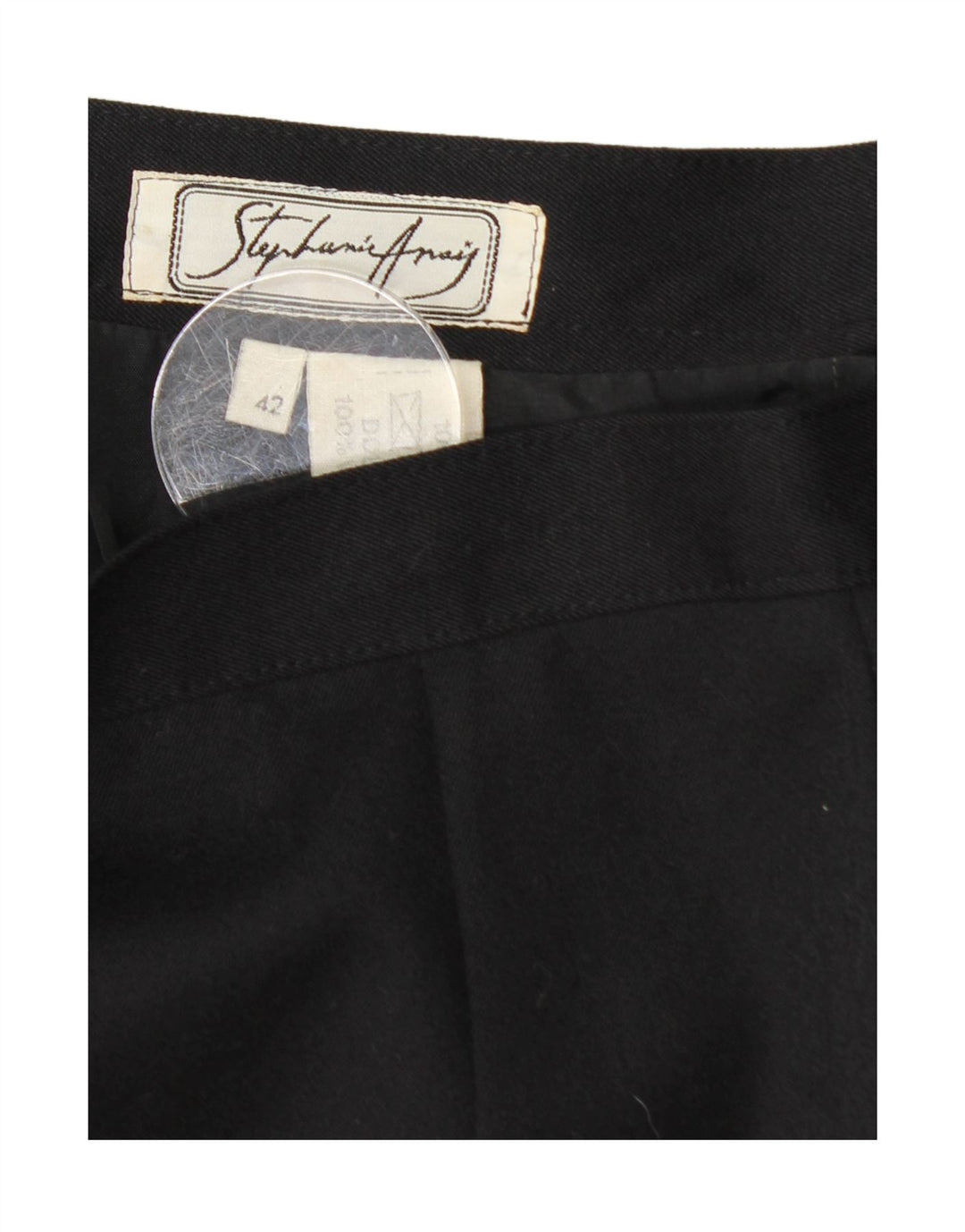 VINTAGE Womens Pencil Skirt IT 42 Medium W28 Black Viscose Vintage Vintage and Second-Hand Vintage from Messina Hembry 