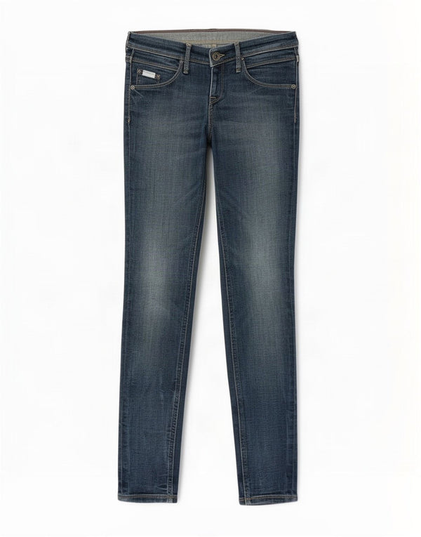 Meltin' Pot Womens Low Waist Skinny Jeans W26 L32 Blue Cotton