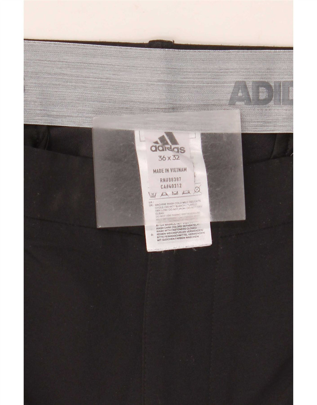 Adidas Herren Straight Chino Hose W36 L32 Schwarz Polyester