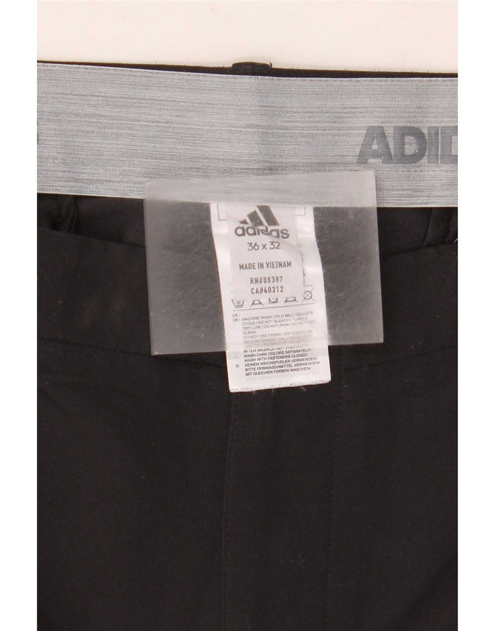 Adidas Herren Straight Chino Hose W36 L32 Schwarz Polyester