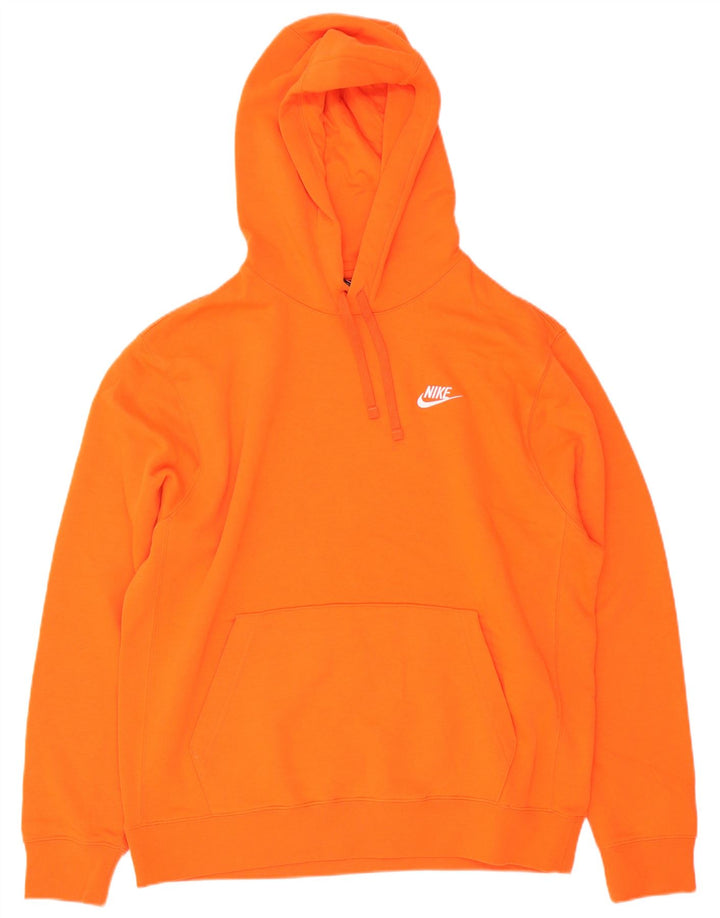 Nike Herren Kapuzenpullover, groß, orange, Baumwolle