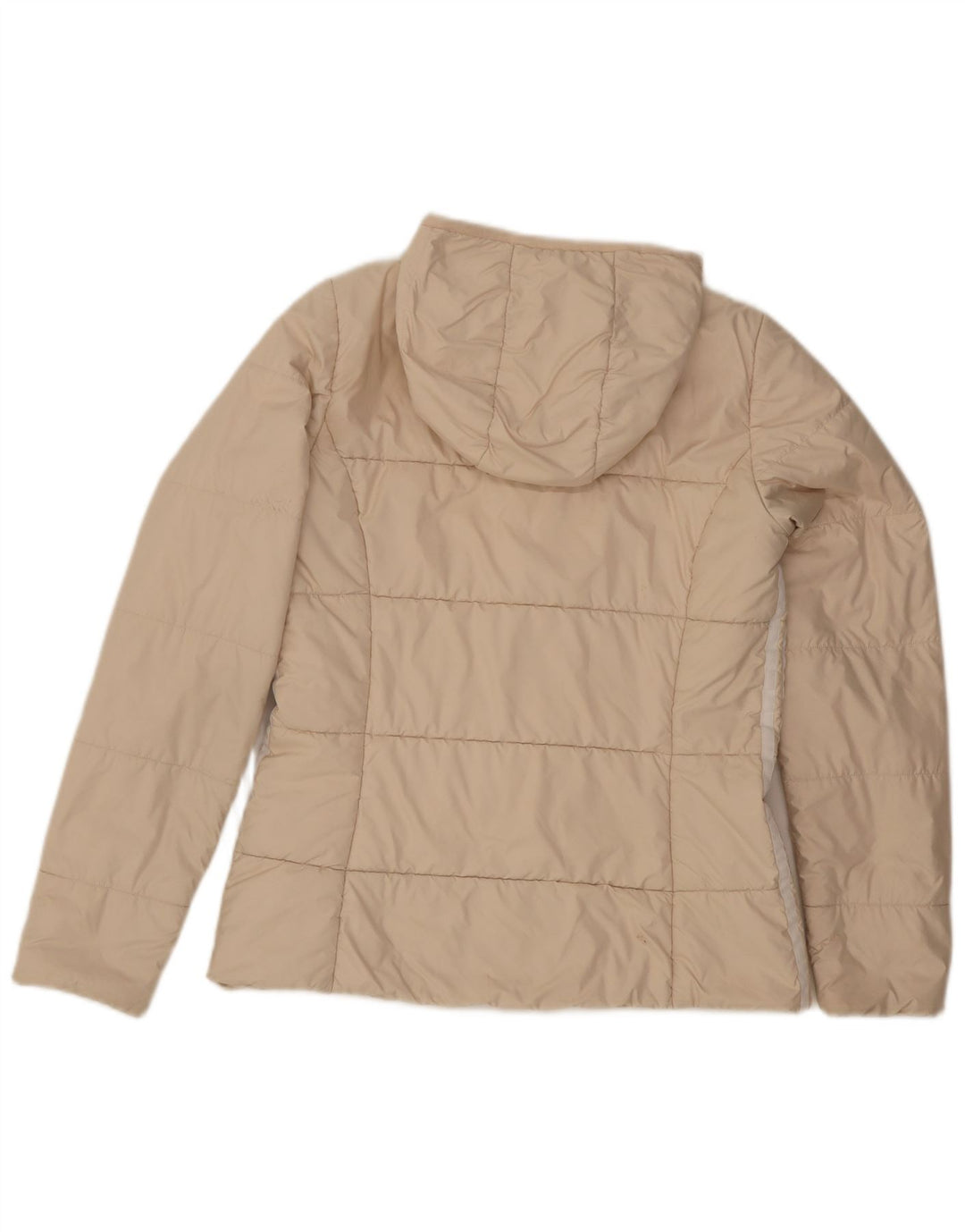 Adidas Damen-Kapuzenjacke, wattiert, UK 14, Medium, gebrochenes Weiß, Polyester