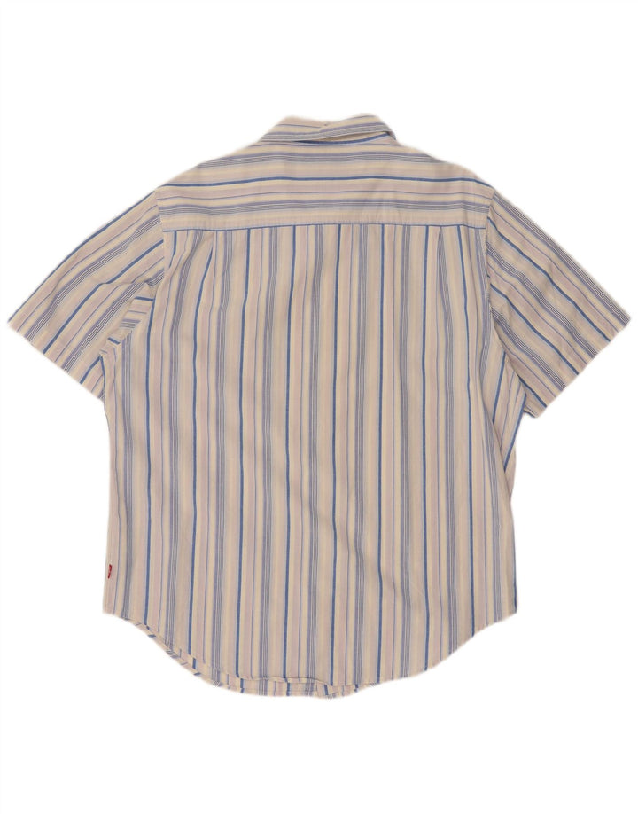 LEVI'S Herren Kurzarmhemd XL Mehrfarbig gestreift aus Baumwolle