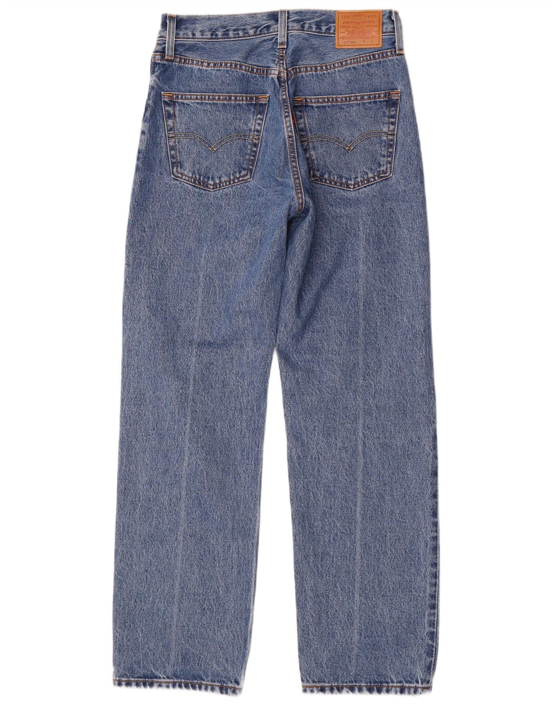 Levi's Damen 501 Straight Jeans W26 L30 Blau Baumwolle 90er Jahre