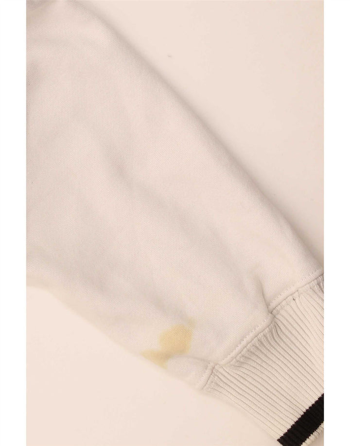 Rip Curl Herren-Kapuzenpullover mit grafischem Reißverschluss, Größe S, weiße Baumwolle