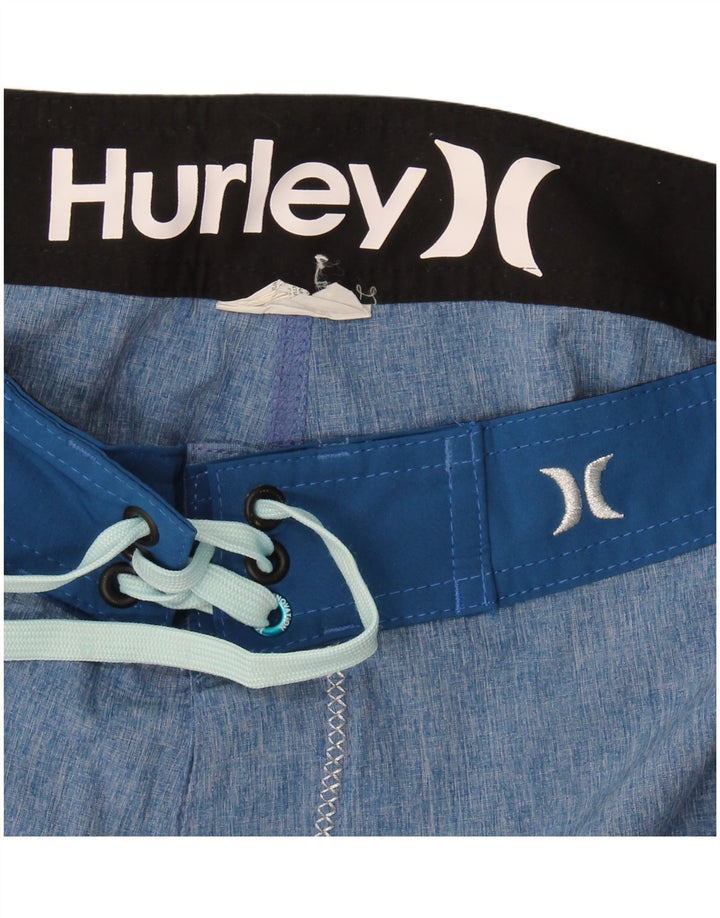 Harley Herren-Badeshorts in mittelblauem Farbblockdesign