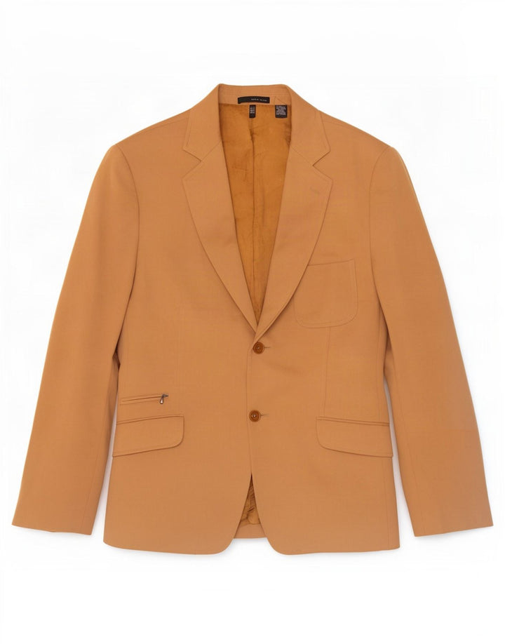 Zara Herren-Blazer mit 2 Knöpfen, EU 52, große beige Baumwolle
