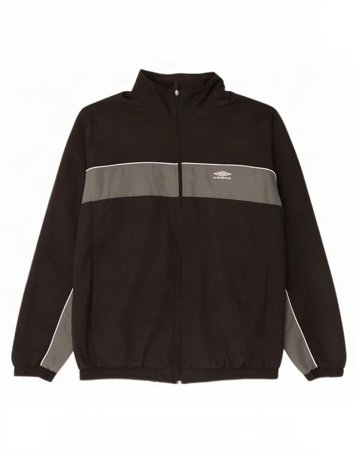 Umbro Herren-Trainingsanzug-Oberteil, Jacke, XL, Schwarz, Colourblock-Polyester