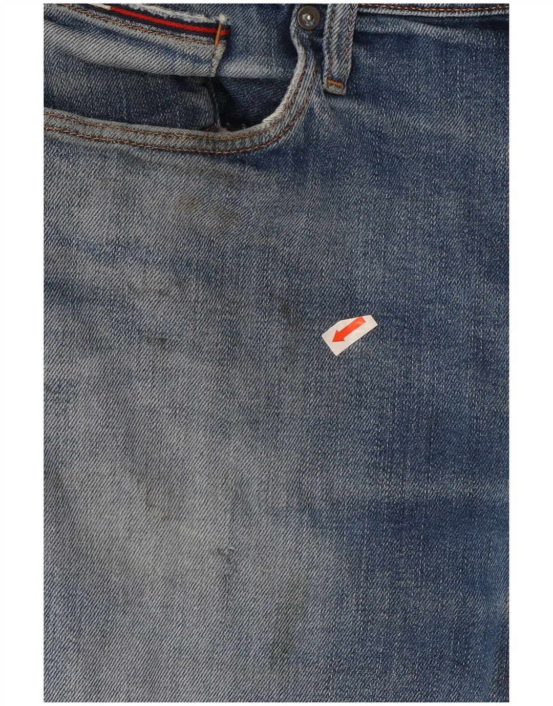 Tommy Hilfiger Herren Straight Jeans W36 L34 Blaue Baumwolle