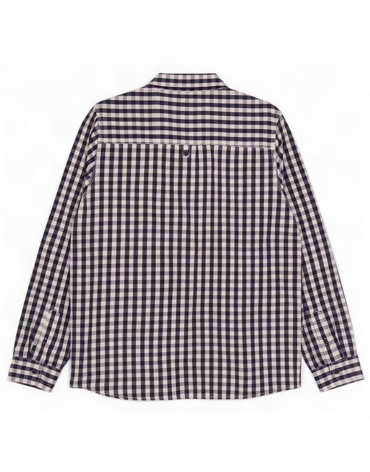 Weird Fish Herrenhemd XL, marineblau, Gingham-Baumwolle
