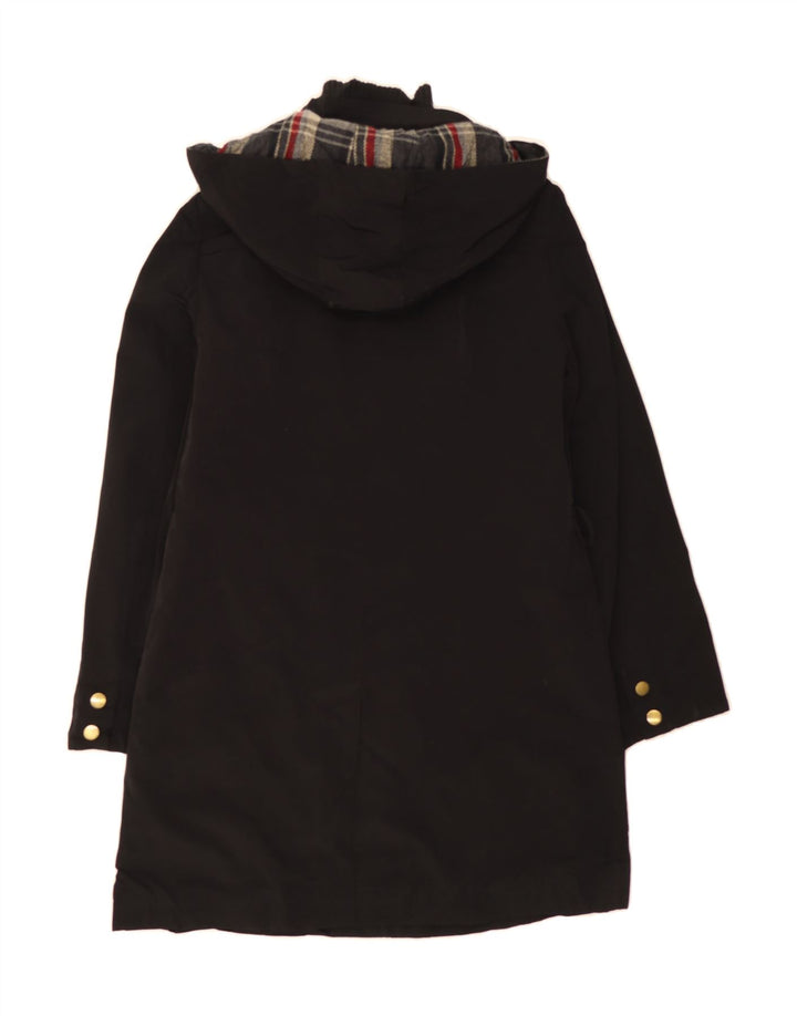 NAUTICA Womens Hooded Windbreaker Coat UK 16 Medium Black Polyester Vintage Nautica and Second-Hand Nautica from Messina Hembry 