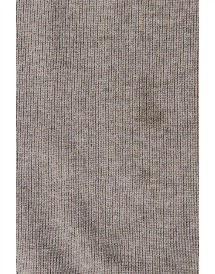 Ted Baker Herren-Pullover mit Reißverschluss am Hals, Größe 3, mittelgraues Polyester