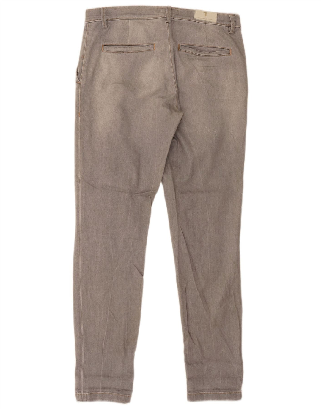Trussardi Damen Distressed Slim Jeans W26 L30 Graue Baumwolle