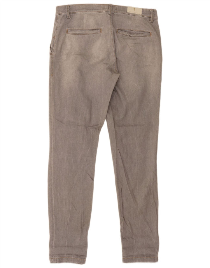 Trussardi Damen Distressed Slim Jeans W26 L30 Graue Baumwolle