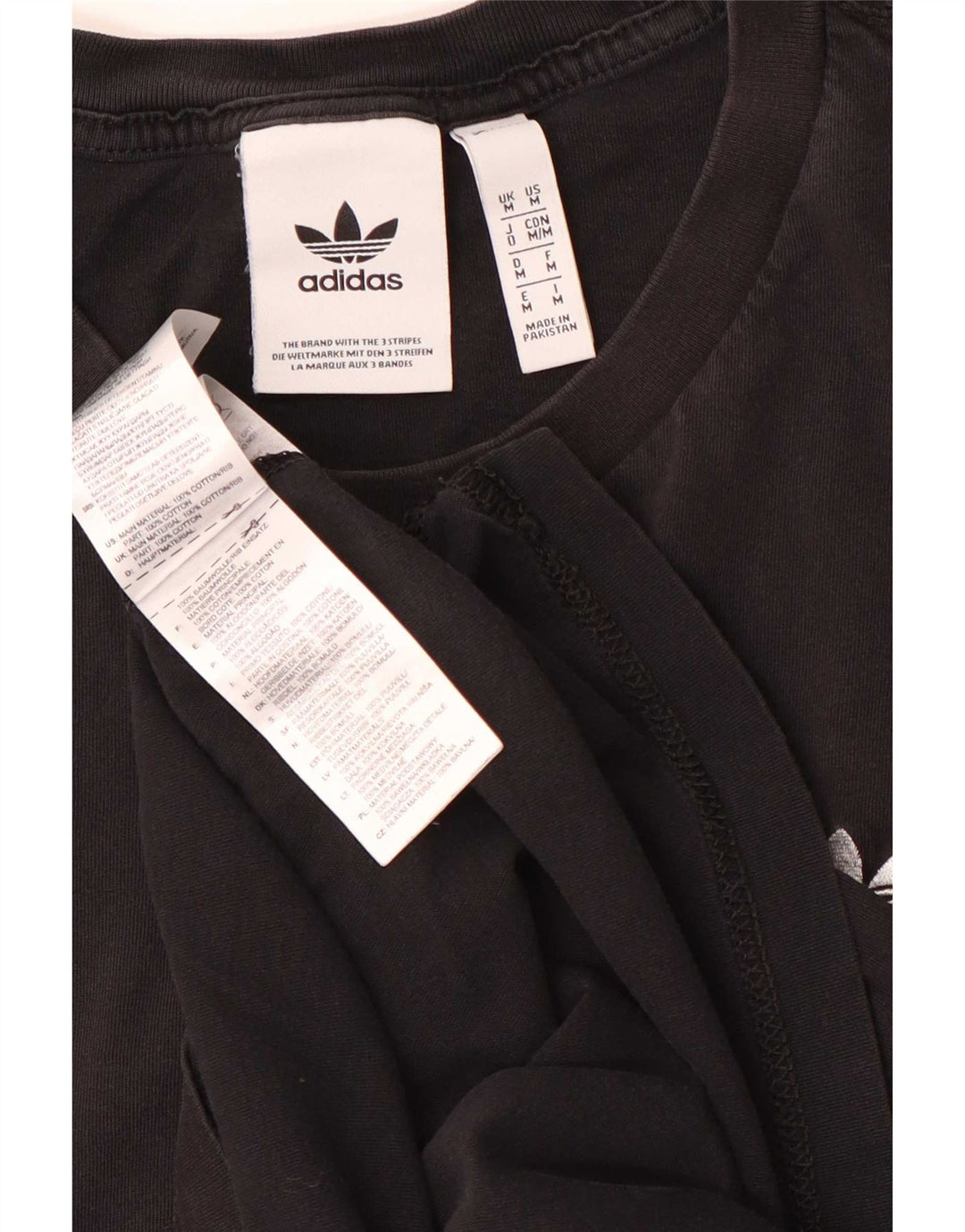 Adidas Herren T-Shirt Top Medium Schwarz Baumwolle