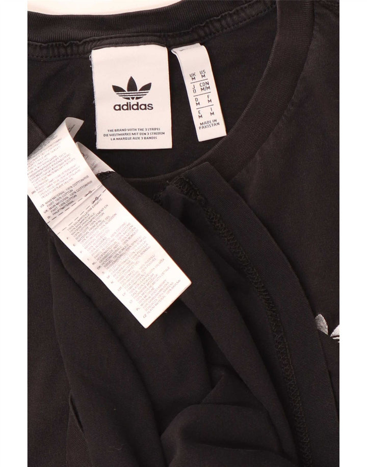 Adidas Herren T-Shirt Top Medium Schwarz Baumwolle