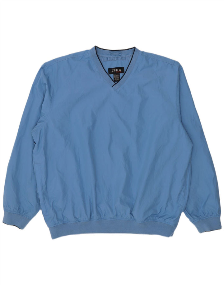 Izod Herren-Pullover-Trainingsanzugoberteil, großes, blaues Polyester