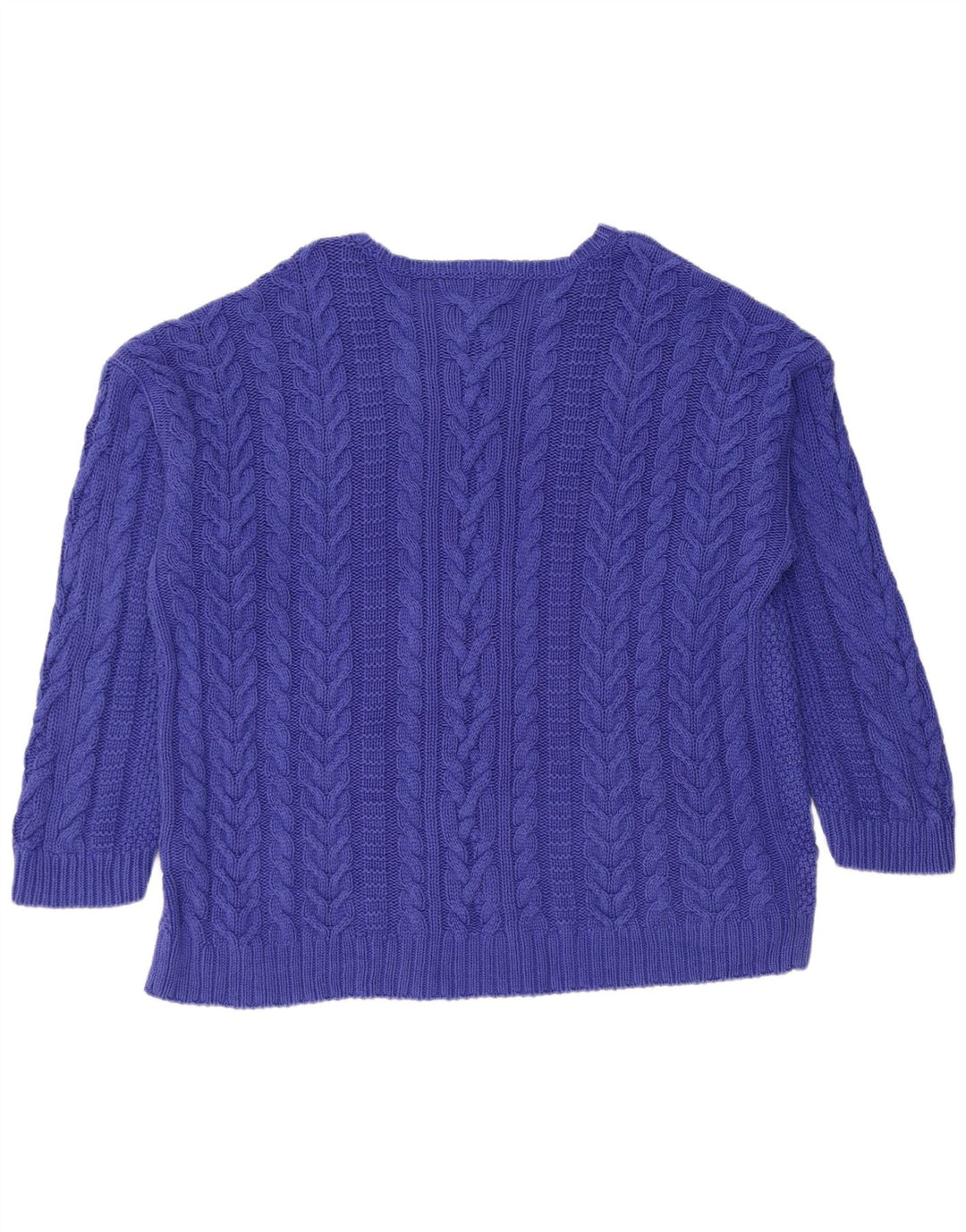 RALPH LAUREN Damen-Pullover mit U-Boot-Ausschnitt, UK 22 3XL, blaue Baumwolle