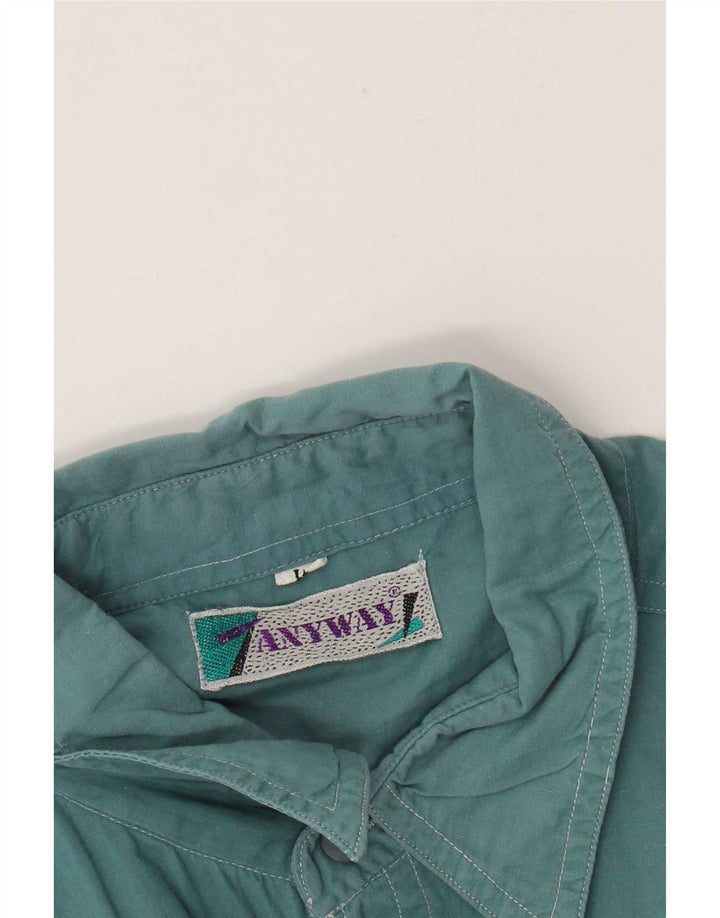 Anyway Mens Shirt Large Blue