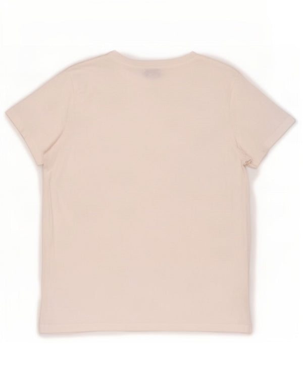 Tommy Hilfiger Damen T-Shirt Top UK 14 Large Weiße Baumwolle