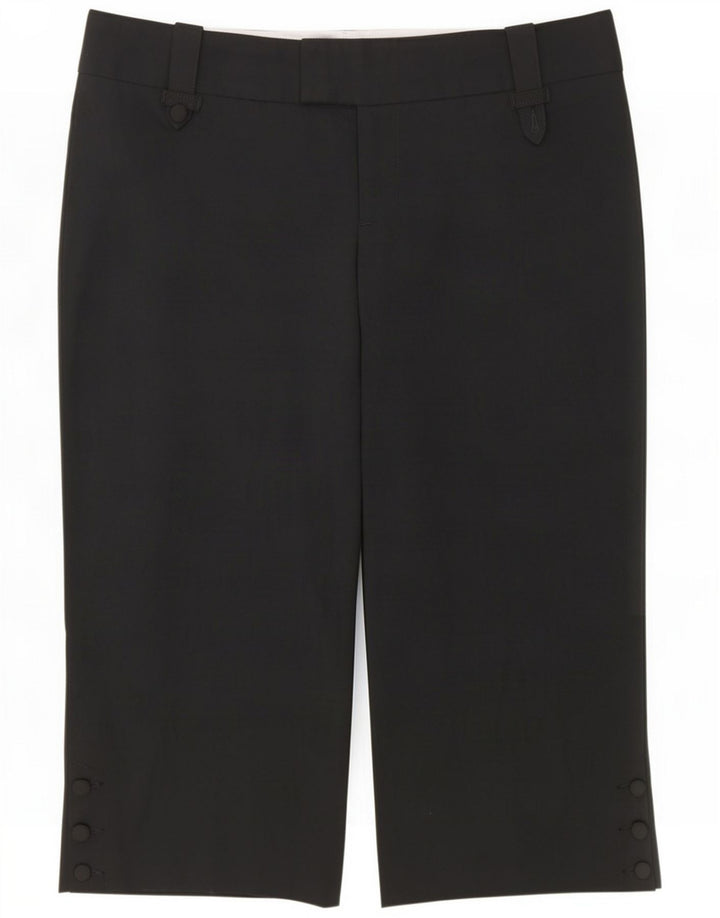 Mossimo Damen Caprihose US 12 Large W34 L21 Schwarz Polyester