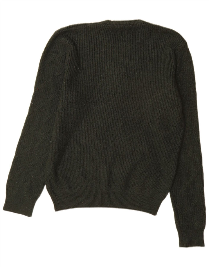 Marks & Spencer Herren-Pullover mit Rundhalsausschnitt, Mittelgrün, Polyamid