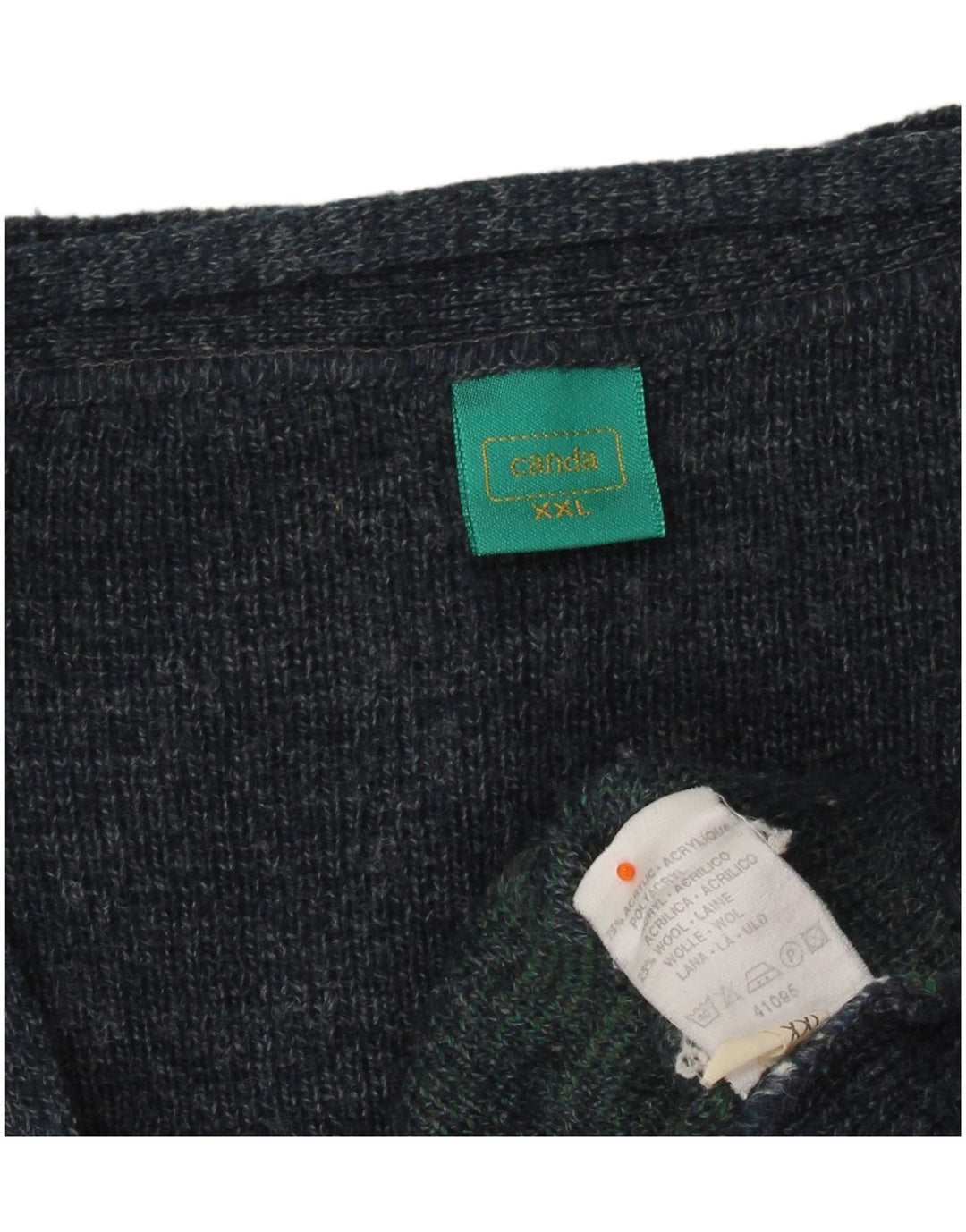 CANDA Herren-Strickjacke mit lockerer Passform, 2XL, Marineblau, Argyle/Diamant-Acryl