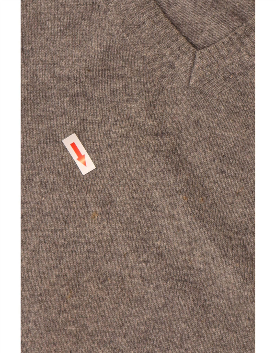 Conte of Florence Herren-Pullover mit V-Ausschnitt aus mittelgrauer Wolle