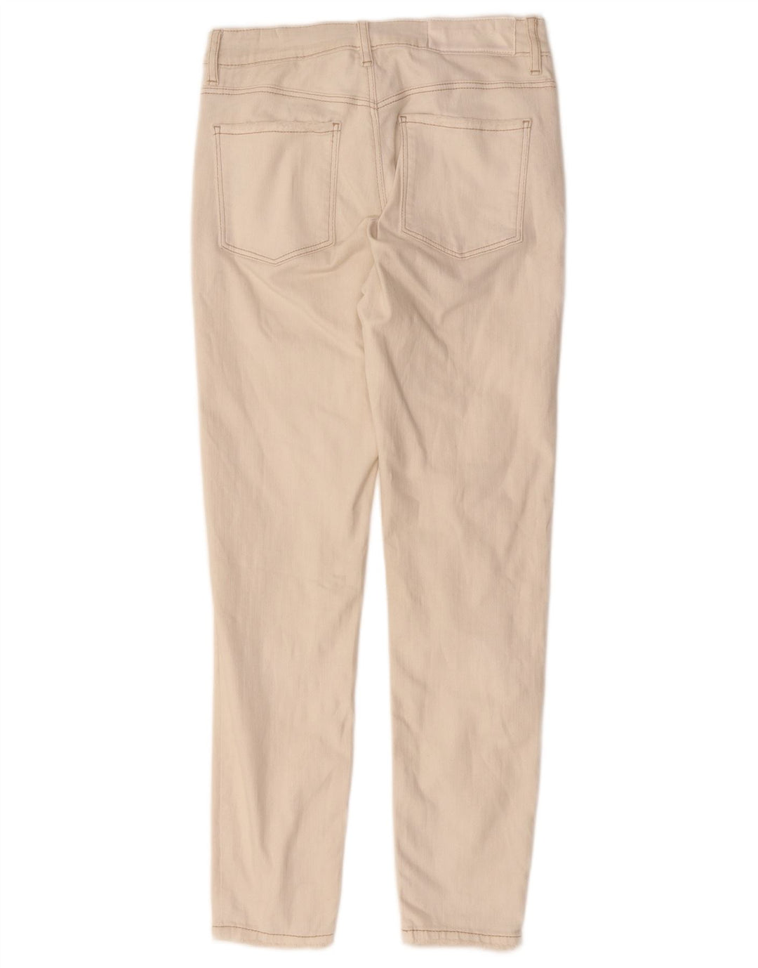 DESIGUAL Damen Slim Jeans W28 L27 Off White Baumwolle