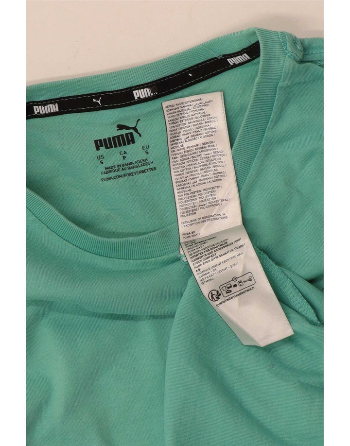 Puma Herren T-Shirt Top Small Grün Baumwolle