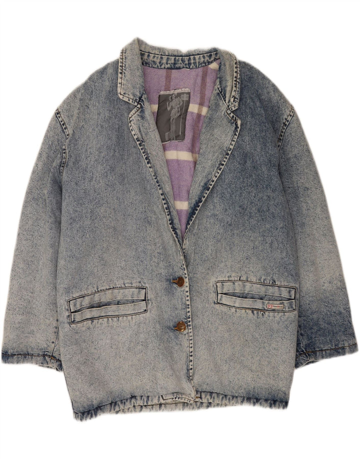 Vintage Damen Jeansjacke UK 16 Groß Blau