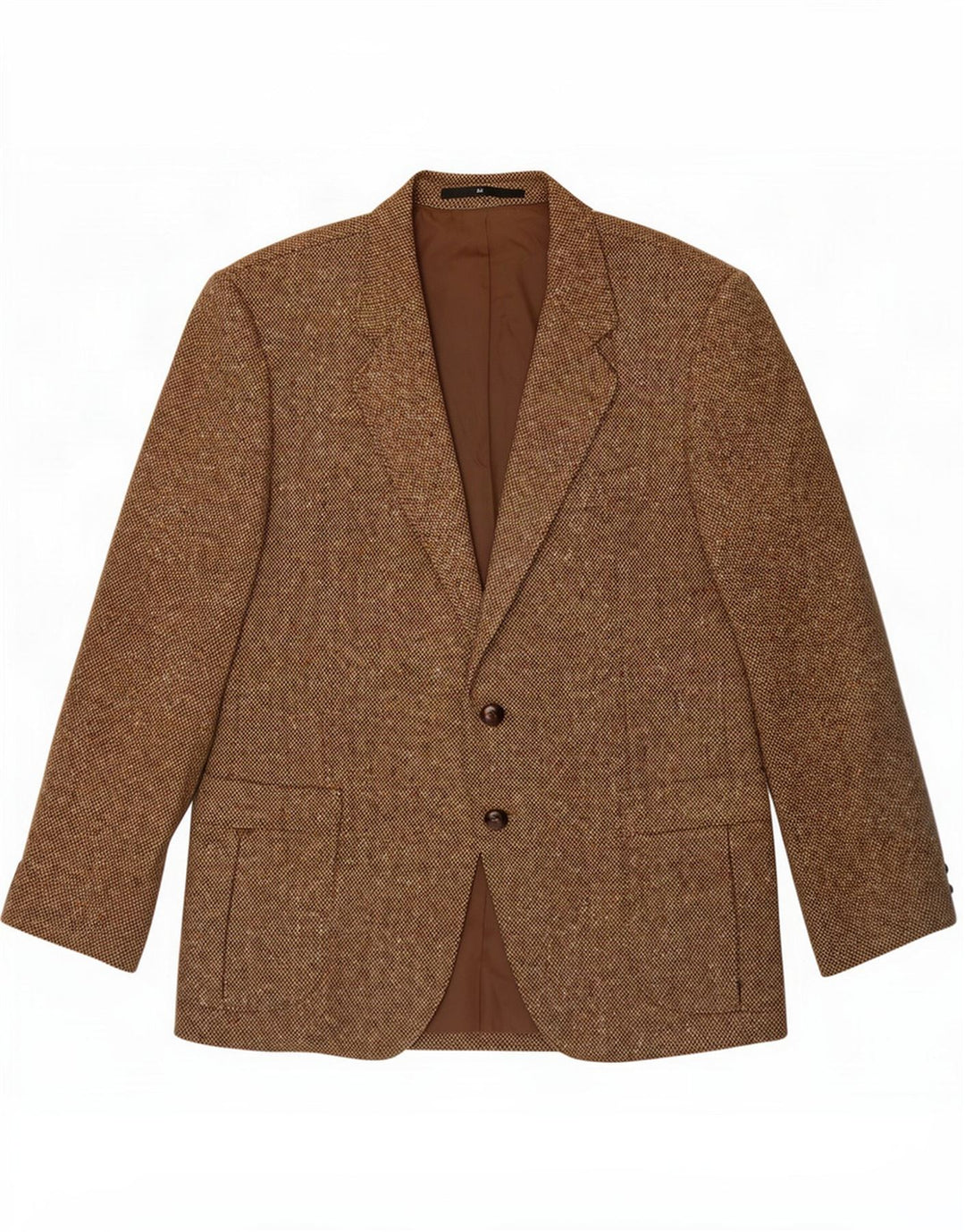 Formtreu Herren 2-Knopf-Blazerjacke IT 52 XL Braune Schurwolle