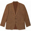 Formtreu Herren 2-Knopf-Blazerjacke IT 52 XL Braune Schurwolle